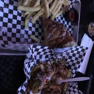 Totchos and Montecristo with Fries.