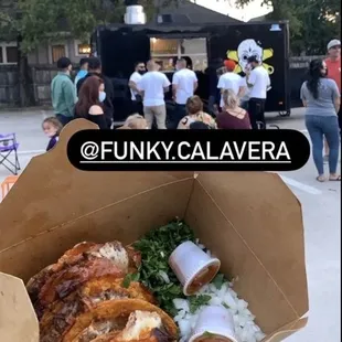 Funky Calavera one year anniversary as a food truck! True lock Fort Worth gem!