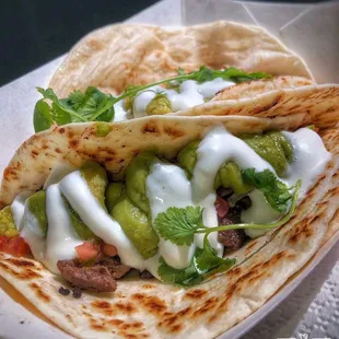 Quesadilla Tacos are amazing.