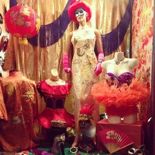 Mardi Gras window display