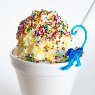 an ice cream with sprinkles