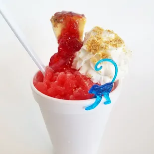 strawberries and ice cream