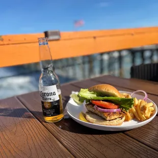 Mahi sandwich. Great views