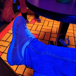 I don't think I can wear these shoes ever again.  How can a floor be this sticky?!?!