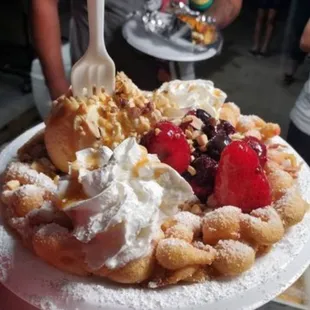 waffles, food