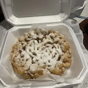 Powdered Sugar Funnel Cake