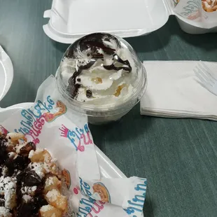 Oreo and ice cream