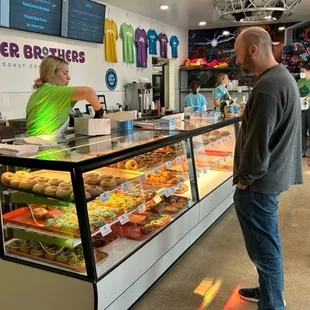 customers at the counter