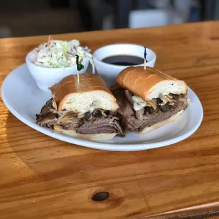 French Dip. Shown with The Works