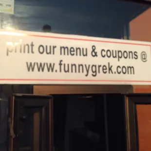 On the menu &amp; the window