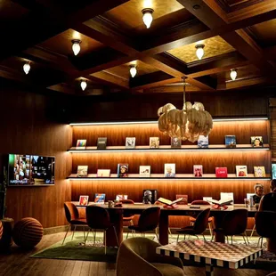 the interior of a coffee shop