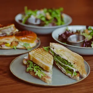 a sandwich and salad