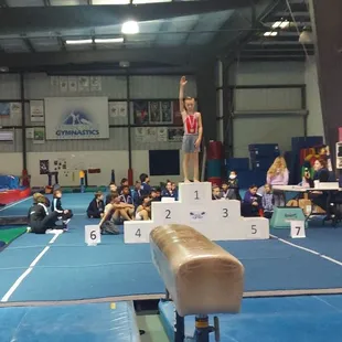 Mt son getting 1st place medal for tumbling