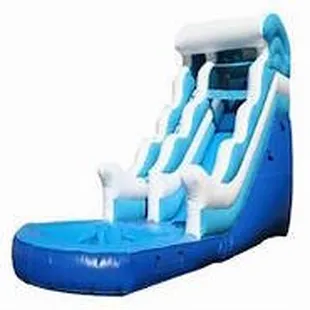 16 Foot Wave Bounce House Slide- Funtastic Jump Jump