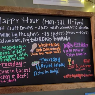 HH and daily specials