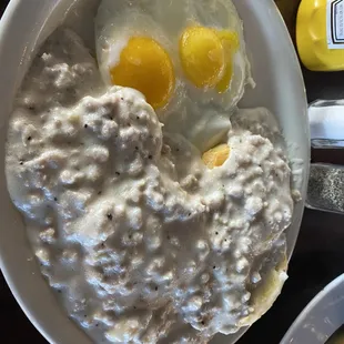 Biscuits and gravy plate