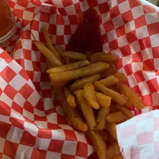 The fries were fire