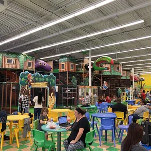 Main play structure and sitting area