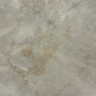 Weird smelling liquid on the floor that I had to get an employee wipe up. (In main play area)