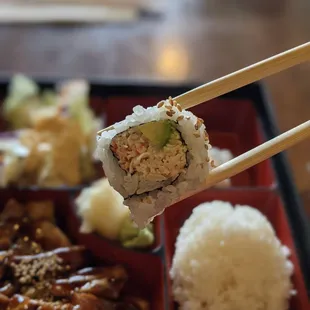 9/18/21 - Lunch bento Cali roll. 4 small pieces. Average.