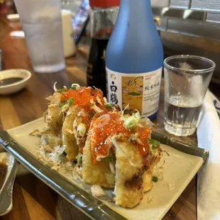 Tom made us a complimentary sushi roll which tasted amazing!