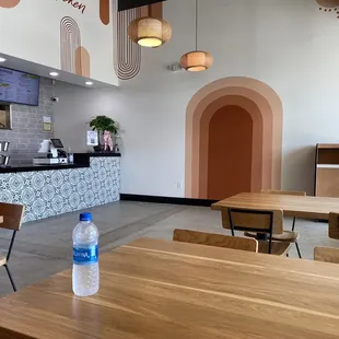 Nice, clean seating area inside