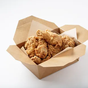 a close up of a box of food