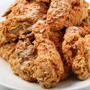 a plate of fried chicken