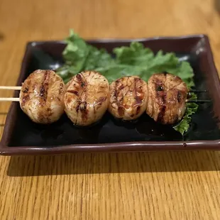 Deliciously grilled scallops