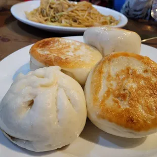 4 giant pan-fried baos