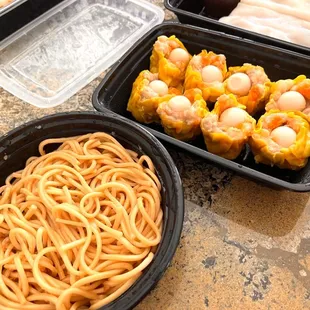 Shu Mai with Quail Egg &amp; Garlic Noodles