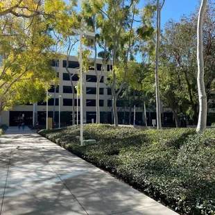 Parking structure across the way