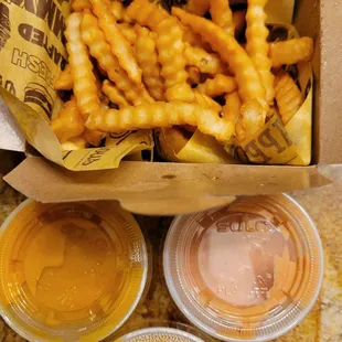 Cheesy fries as delivered