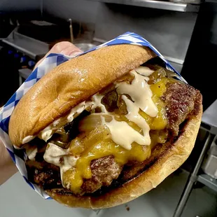 The Jack Tripper burger is on hit lately - Pickles, grilled onions and special sauce on a 6 oz lightly seared beef patty