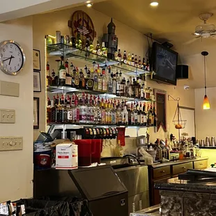 the bar area