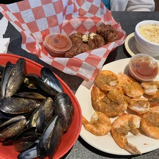 Seafood was fresh and good quality.