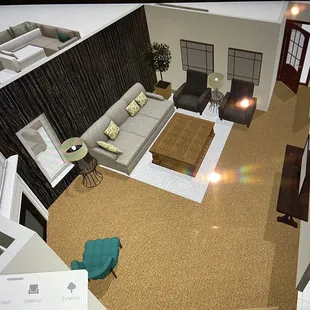 This is just one of the many 5D images I received while trying to decide the type of furniture I wanted in my space.