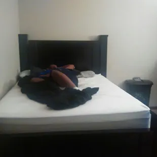 My nephew sound asleep in his new bed. He loves it!