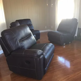 Had them put the sectional together. Took them 10-15 minutes to put it together. Comfy