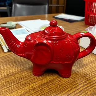 Elephant tea pot. We accept drop-off donations!