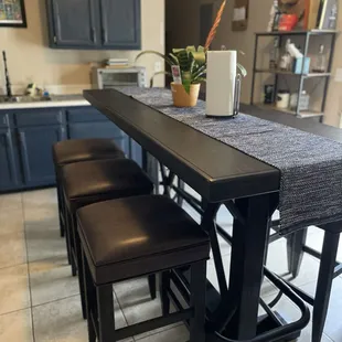 My kitchen after getting the table.