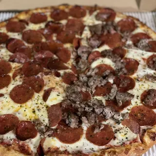 Pepperoni and Sausage Pizza