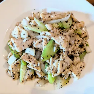 New menu item: Black pepper chicken.   Great if you love black pepper like I do!