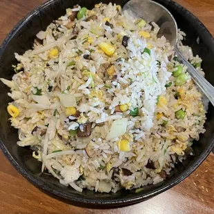 Portobello &amp; Shiitake Mushroom Garlic Fried Rice