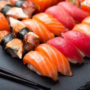 a variety of sushi