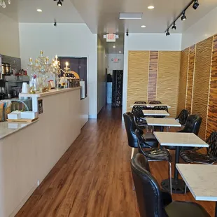 the dining area of a restaurant