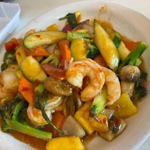 Thai Spicy Mango Shrimp