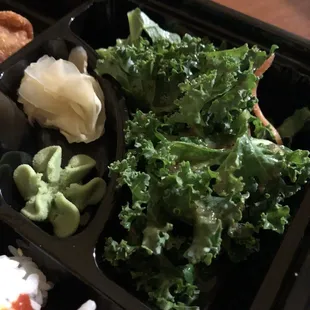 Spicy Roll Bento Salad, Wasabi, Ginger