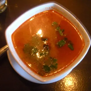 Tom yum soup.