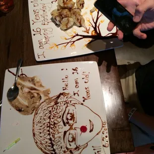 My stepsons' 16th Birthday and they brought him two deserts on the house! They did an amazing job and the food was outstanding!